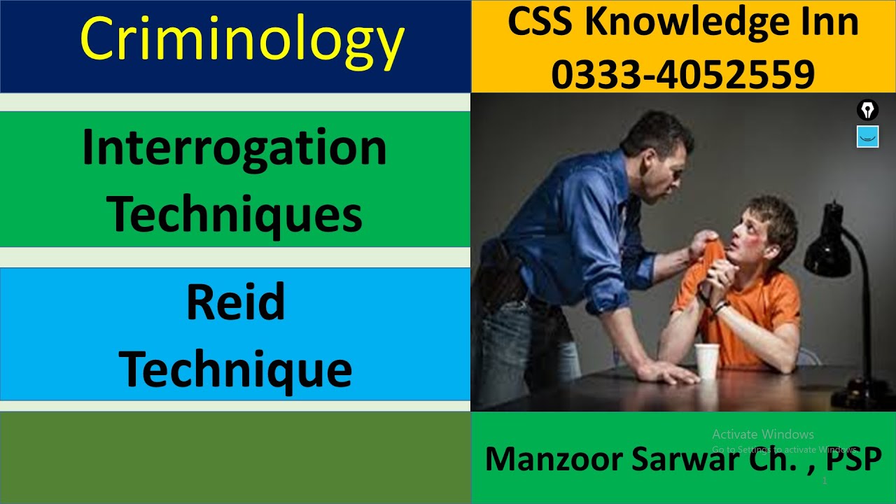 Reid Technique | Interrogation Techniques |