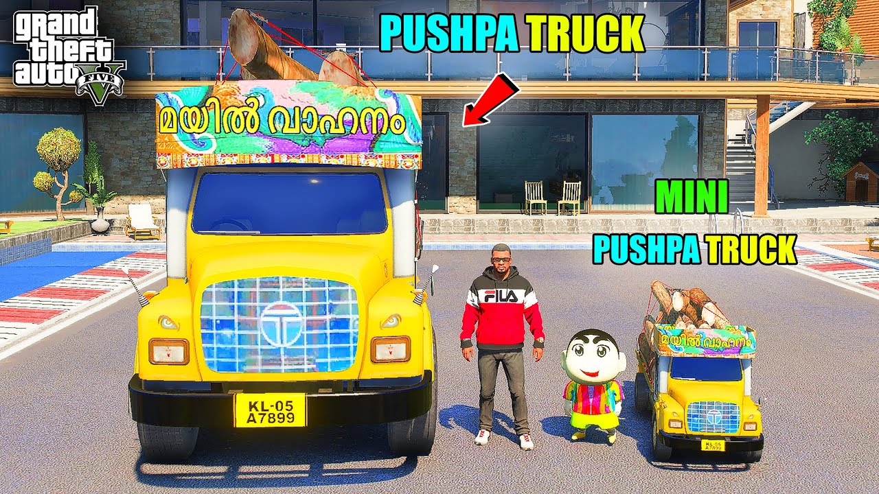 Franklin Pushpa Truck VS Shinchan Mini Pushpa Truck in GTA 5 || JNK GAMER