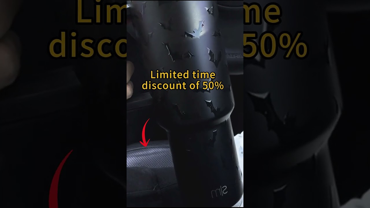 Bat-designed tumbler: 50% off for 2 days!#flashsale #tumbler #batdesign #drinkware