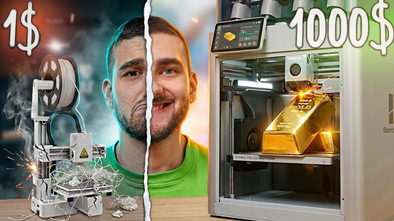 $1 VS $1000 3D PRINTER !