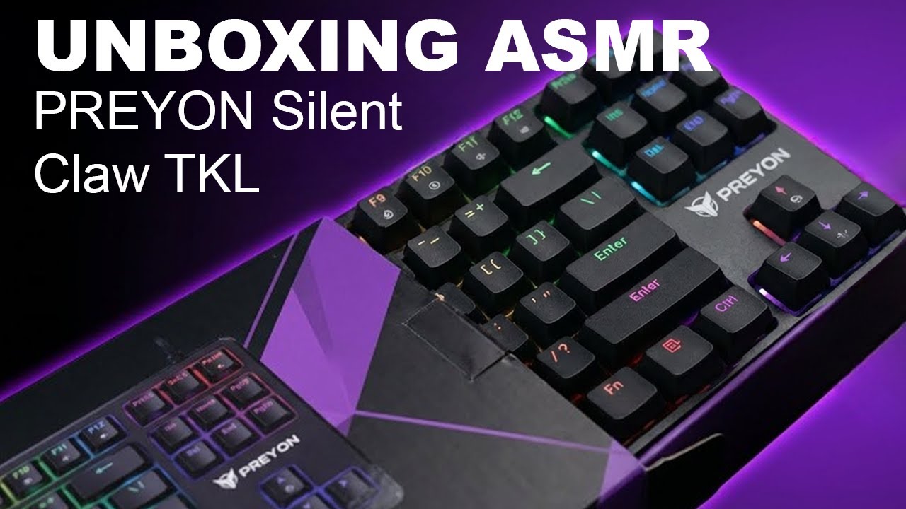 PREYON Silent Claw TKL | Silent Mechanical Keyboard ASMR Unboxing & Sound Test