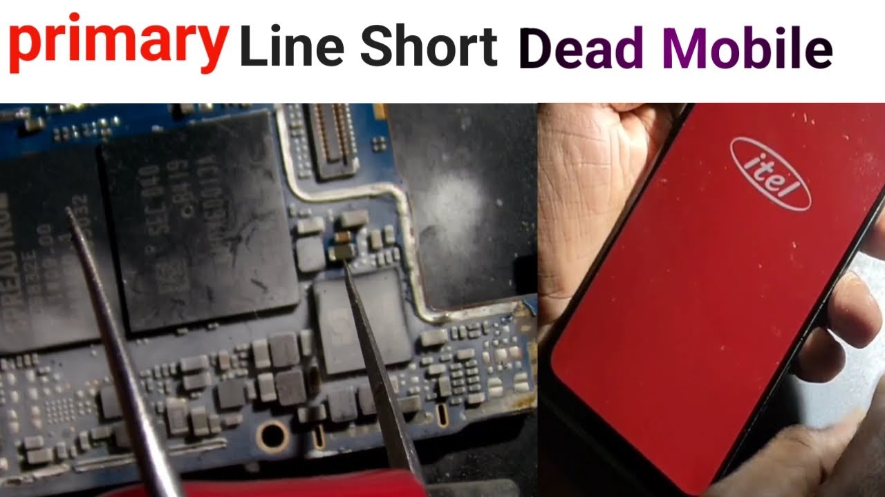 primary line short remove . itell mobile dead problem.