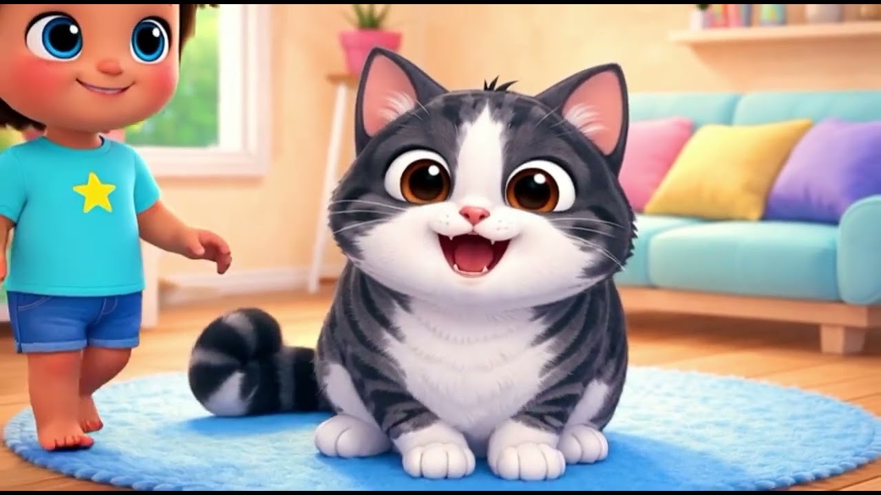 Billi Karti Meow Meow 🐱 | Famous Kids Song in Urdu | Cute Cartoon Cat Nursery Rhyme