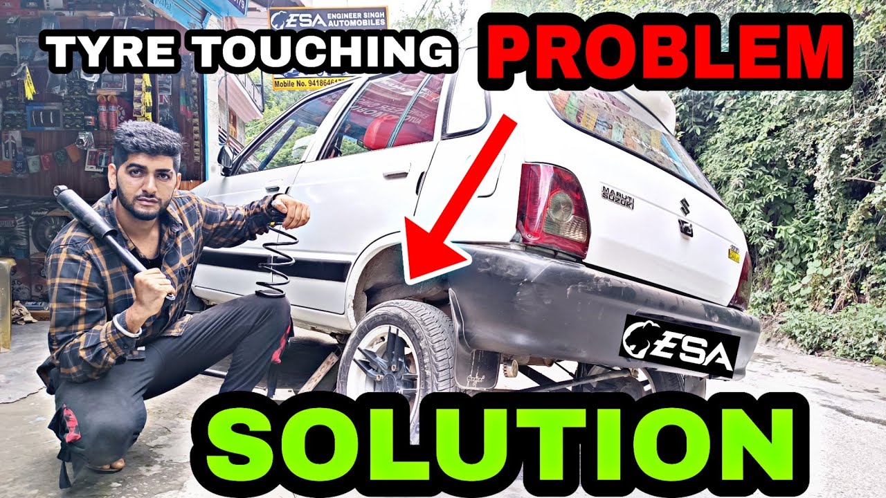 Проблема соприкосновения шин с крылом решена ✅ Модифицированный Maruti 800 | Подъем автомобиля с ...