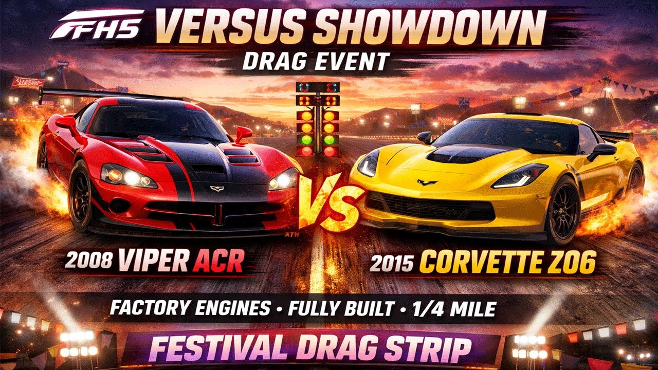 Viper ACR vs Z06 🔥 FH5 1/4-Mile Drag Showdown