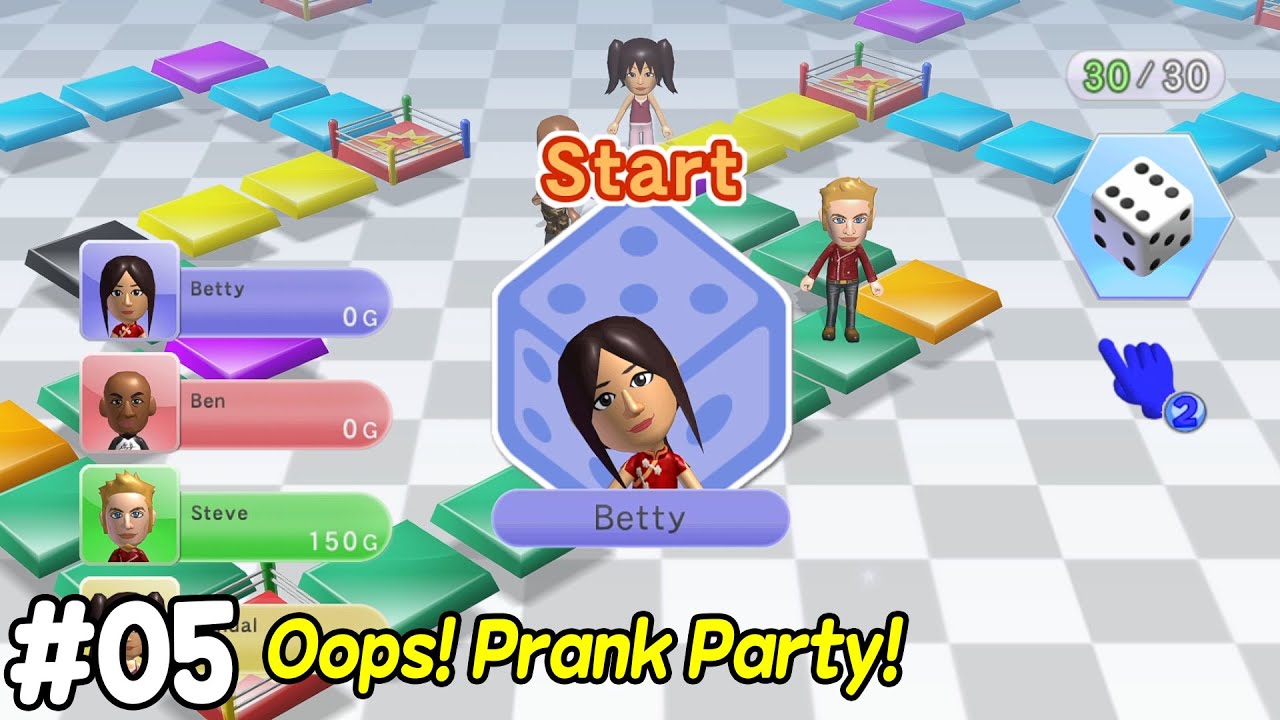 Oops! Prank Party Playthrough 5 Ninja - Island 30 Turn [Wii] パーティーゲームボックス100