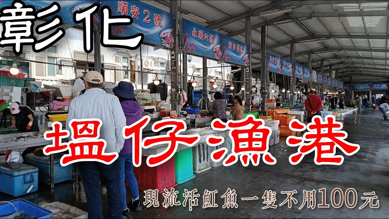 彰化塭仔漁港丨彰化唯一現流魚港丨現流活魟魚不用一百塊丨Fresh Fish Market in Changhua Fishing Port