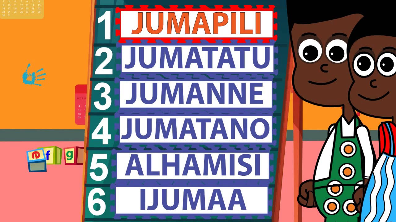 SIKU ZA WIKI - Days of the Week | Learn Swahili | Swahili Nursery Rhymes | Swahili Kids Songs