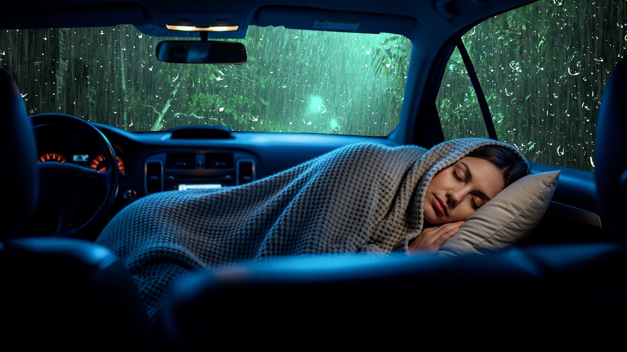 Noite Chuvosa no Carro  Aconchegante com Sons de Tempestade que Trazem Conforto Emocional e Dormir