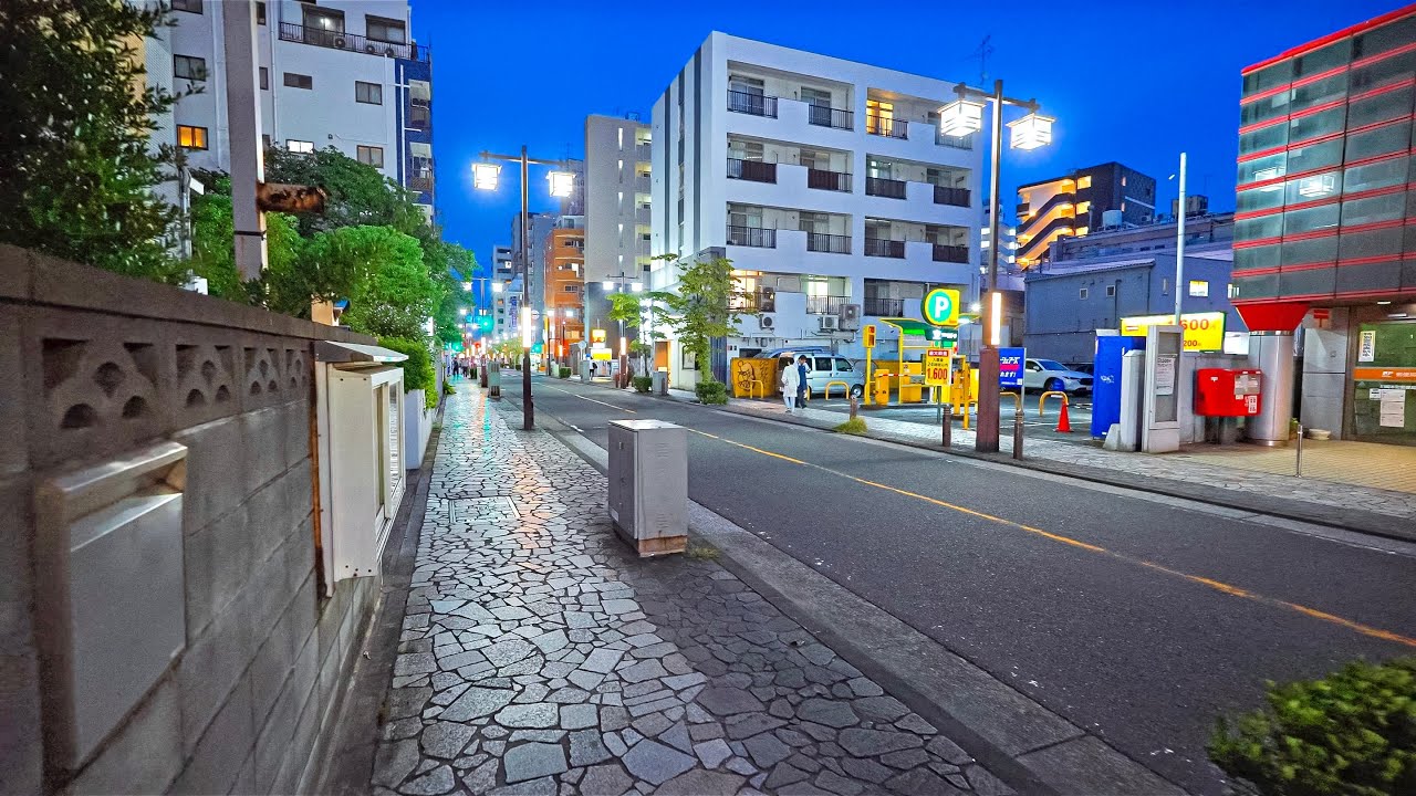 Kanagawa to Tokyo - Evening walk during blue hour • 4K HDR