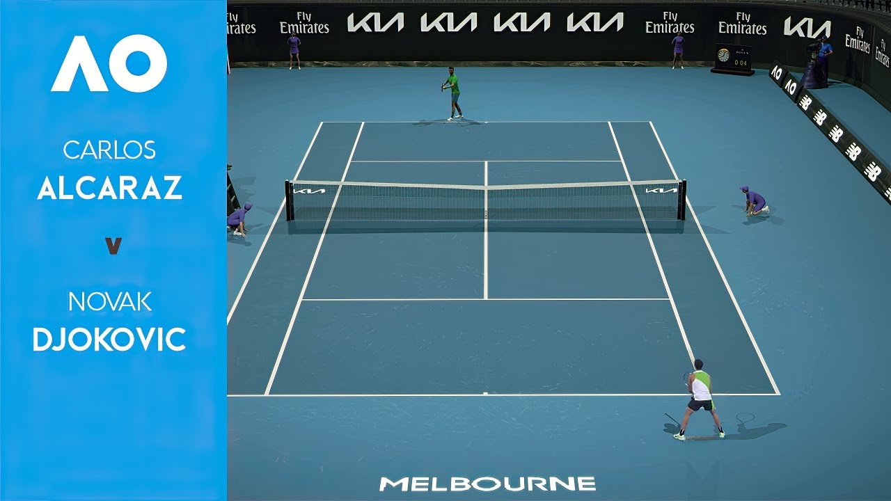 Carlos Alcaraz vs. Novak Djokovic | Australian Open (AO) | Tiebreak+ gameplay [Legendary AI]