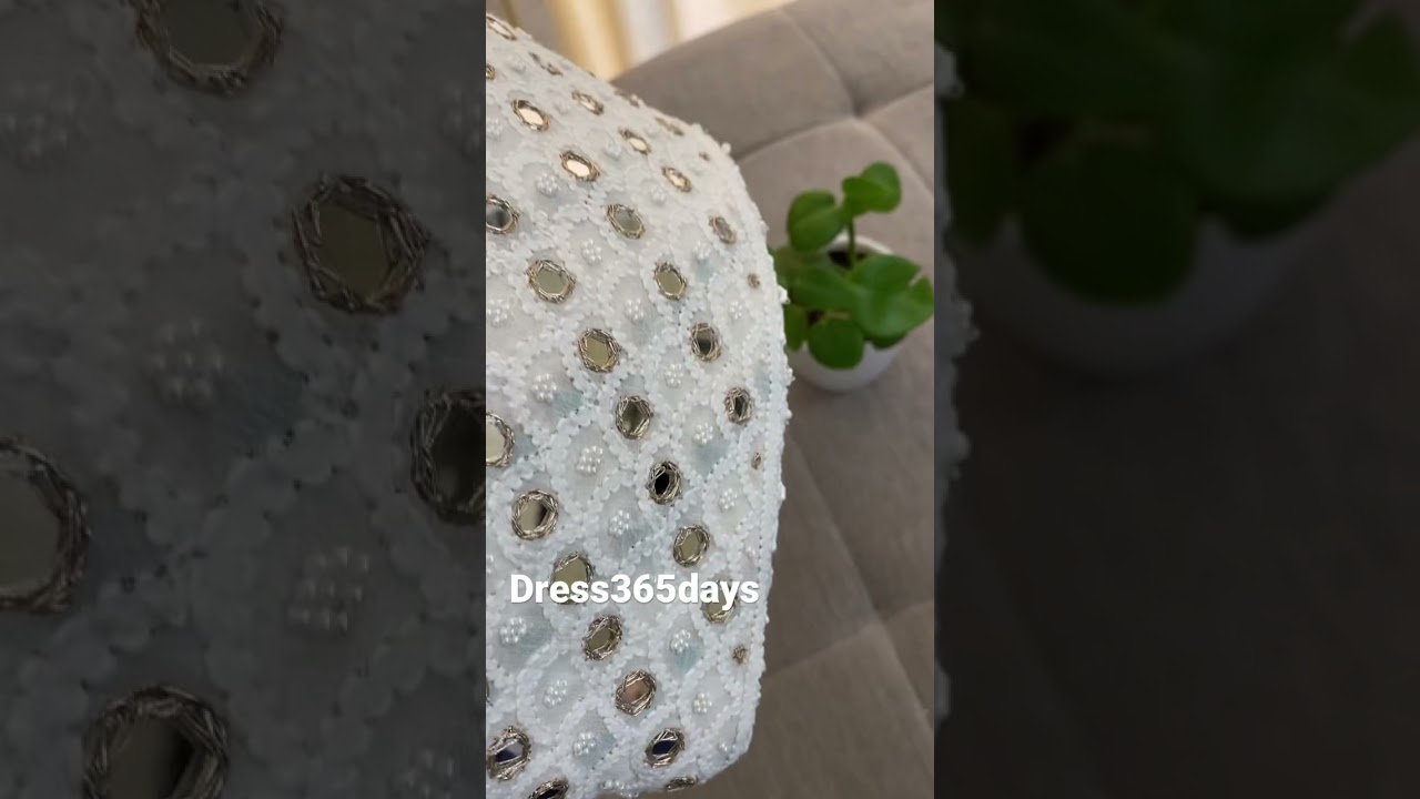 Pearl & Mirror Chikankari Dupatta || Dress365days