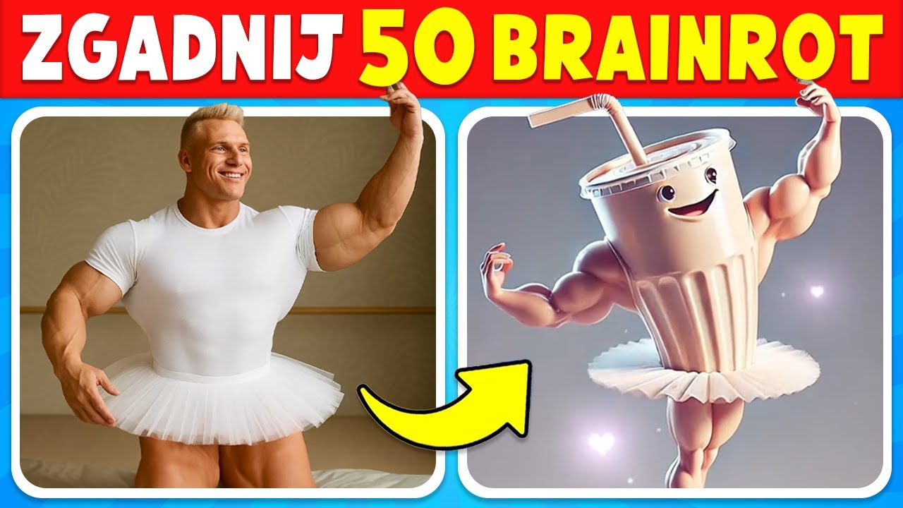Zgadnij 50 Mem&oacute;w Brainrot jako Ludzie 🧍&zwj;♂️🔥🧠