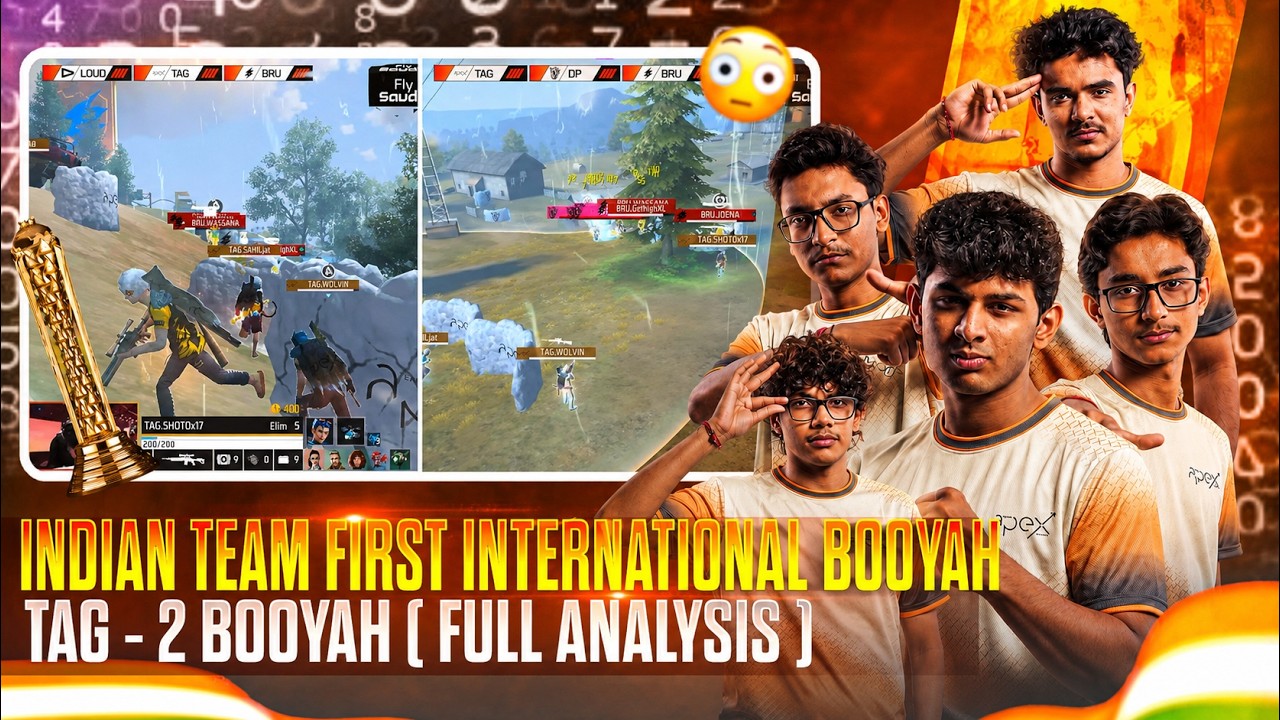 INDIAN TEAM FIRST INTERNATIONAL BOOYAH🇮🇳🔥 | TAG 2 BOOYAH [ FULL ANALYSIS✅ ] | ESPORTS WORLD CUP 2026