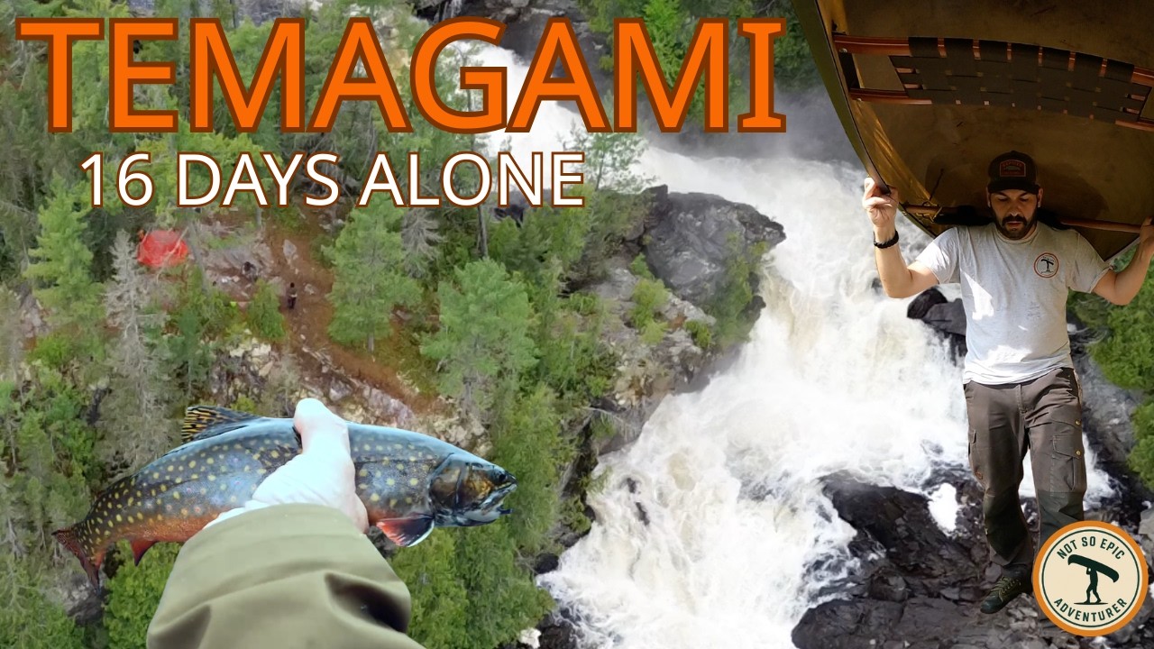 Brook Trout Fishing Lady Evelyn River Temagami 16 Day Solo Gamble Lk to Emerald Part 1 #solocamping