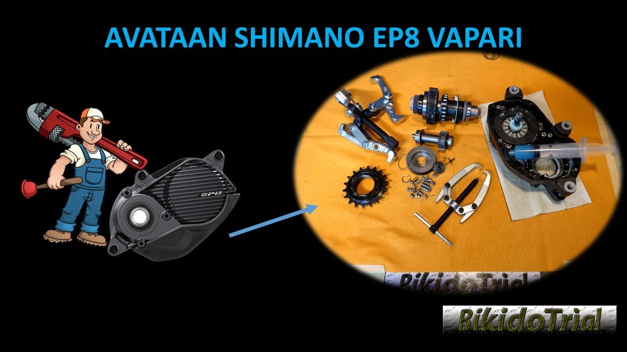 Shimano EP8 vapaarattaan avaus ja hengityskalvon testaus