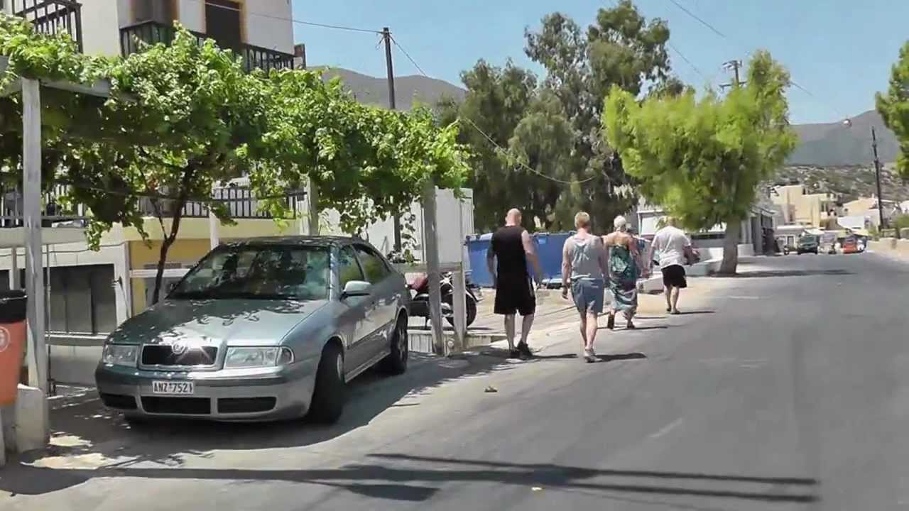 Fahrt auf der Stalis Beach Road 3.8.2012 Kreta. Crete [HD]