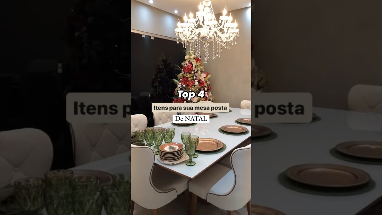 Top 4 itens para sua mesa posta de Natal! 🎄✨ #mesaposta #natal