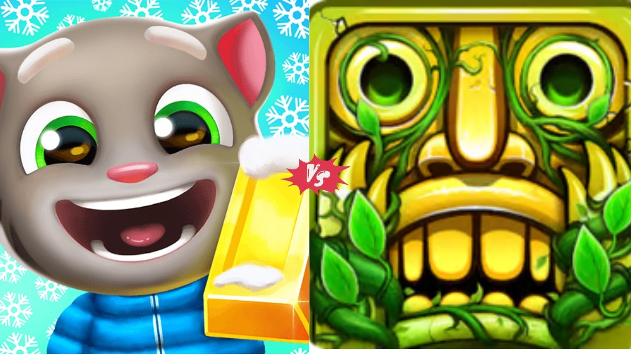 talking tom gold run  🆚  temple run 2 Epic Challange
