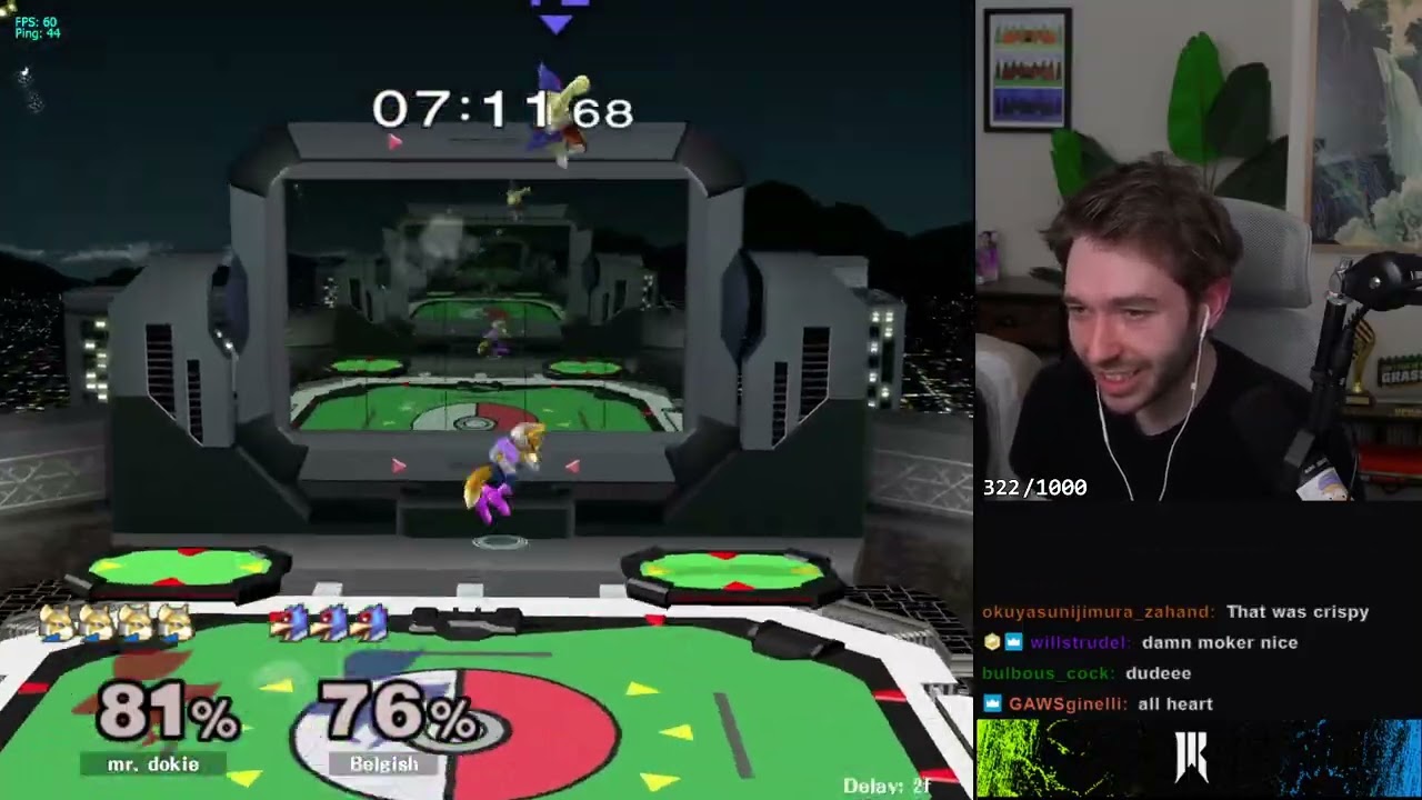 Moky practices short hop up air on Slippi Unranked
