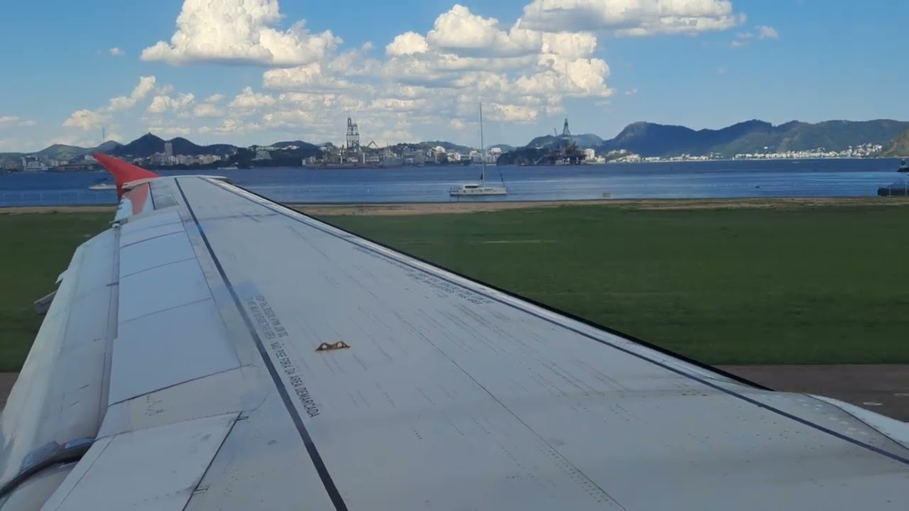 Decolagem do Santos Dumont A319 PT-TME