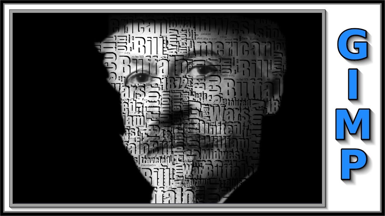 Gimp: Text Portrait with Wordcloud.