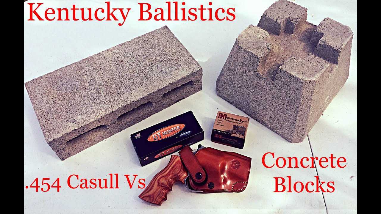 .454 Casull vs Concrete Blocks