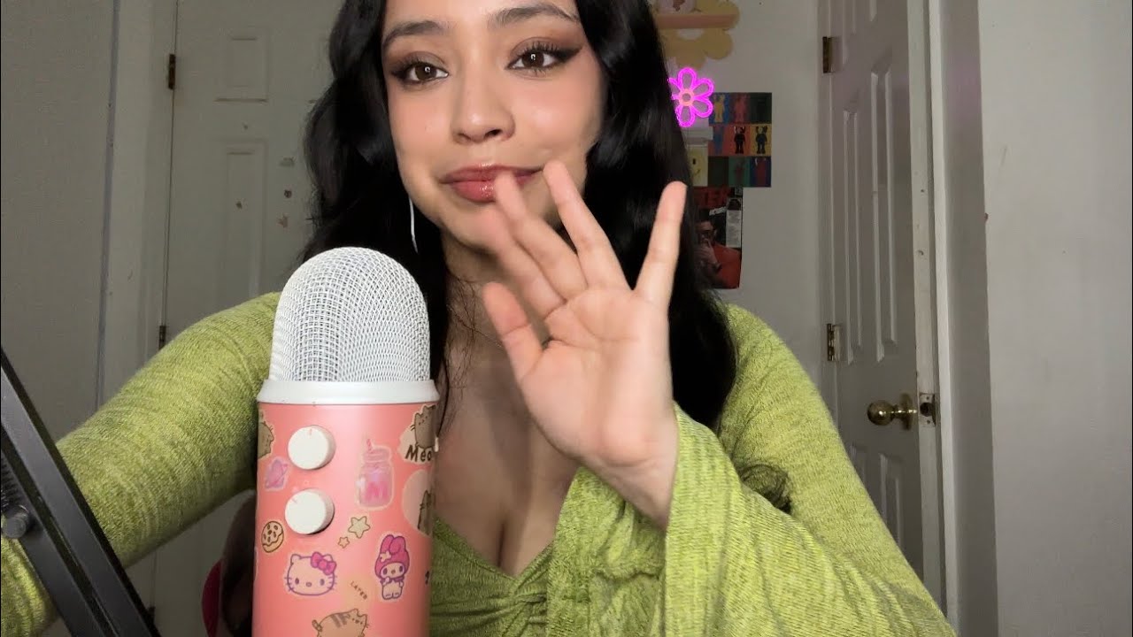 ASMR gum chewing & whispers :)