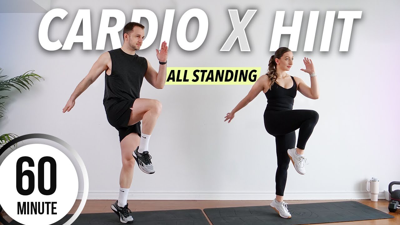 1 Hour ALL STANDING CARDIO HIIT Workout at Home | Burn 1000 CALORIES