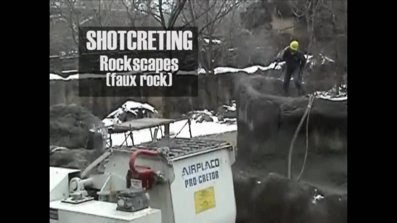 Shotcrete pump, shotcreting pumps, concrete pumping, AIRPLACO Pro-Cretor, rockscapes
