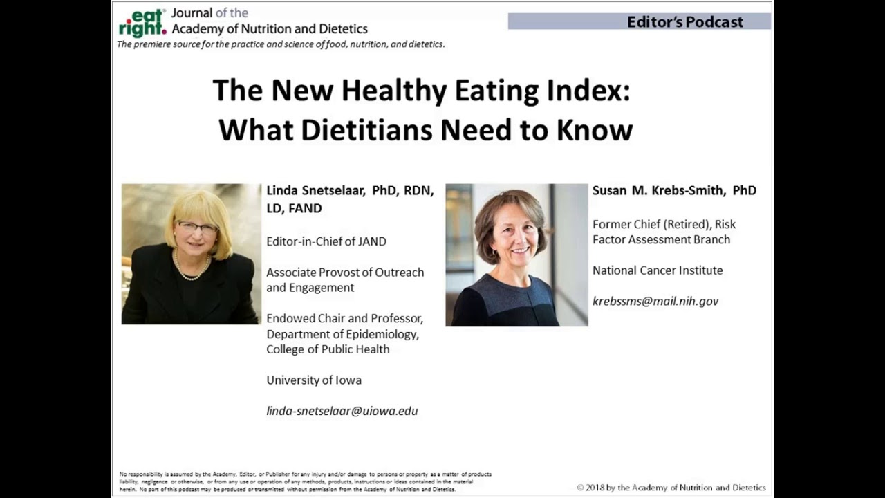How healthy is the American diet? The Healthy Eating Index helps determine the answer
