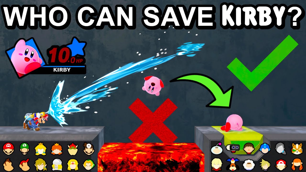 Who Can Save 10HP Kirby From The Lava ?- Super Smash Bros. Ultimate
