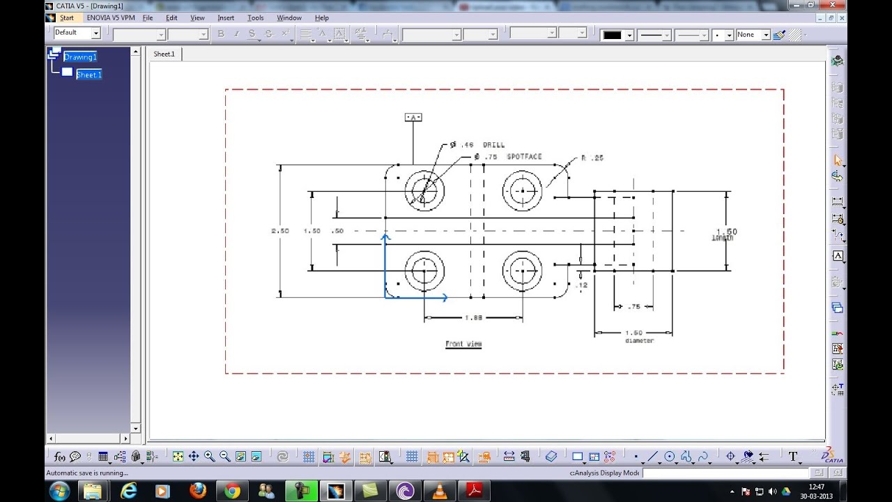 Catia V5 Drafting|Generative & Interactive|Setting ISO Standards-2|Beginner's Tutorials