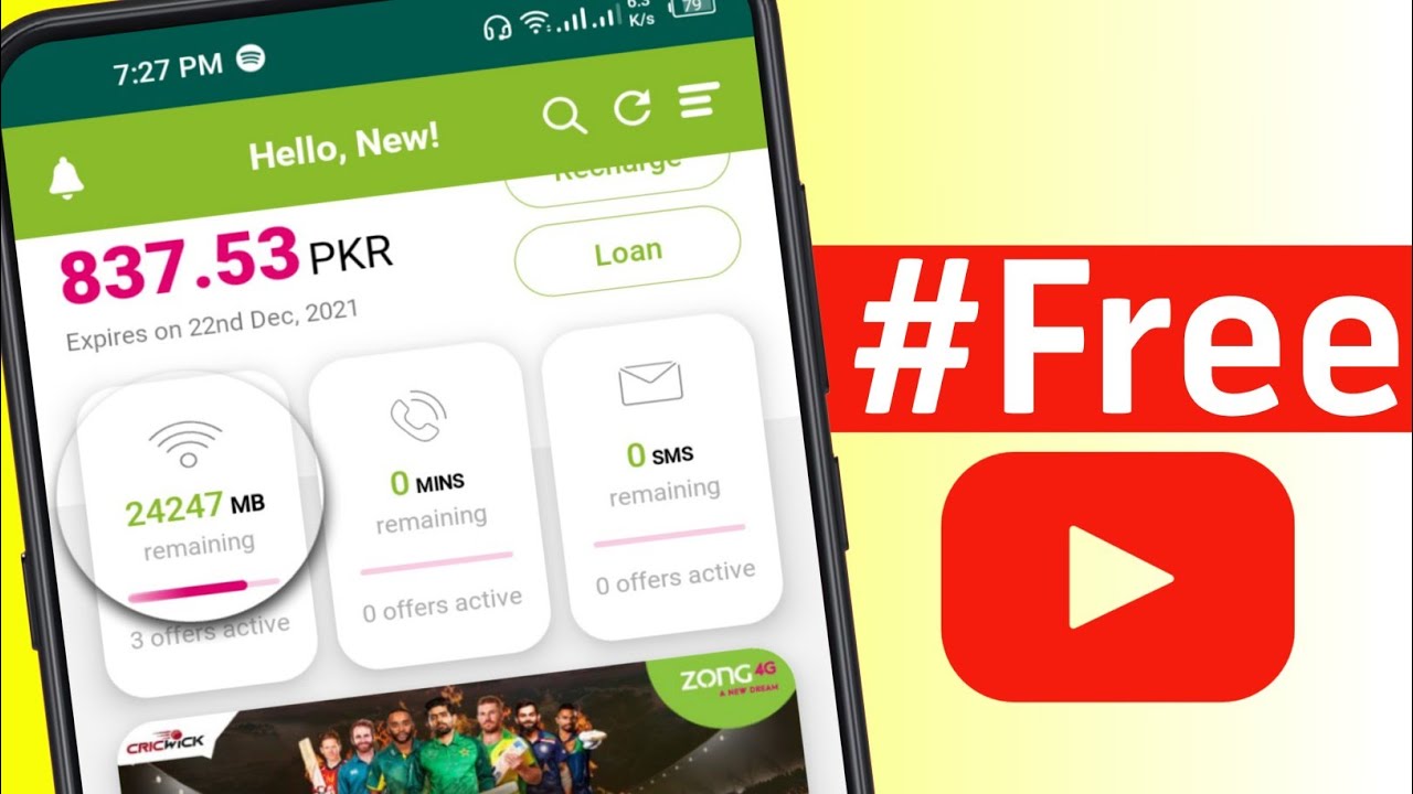 🔥 Enjoy Free Youtube On Zong Sim | Zong Free Youtube Trick In Pakistan