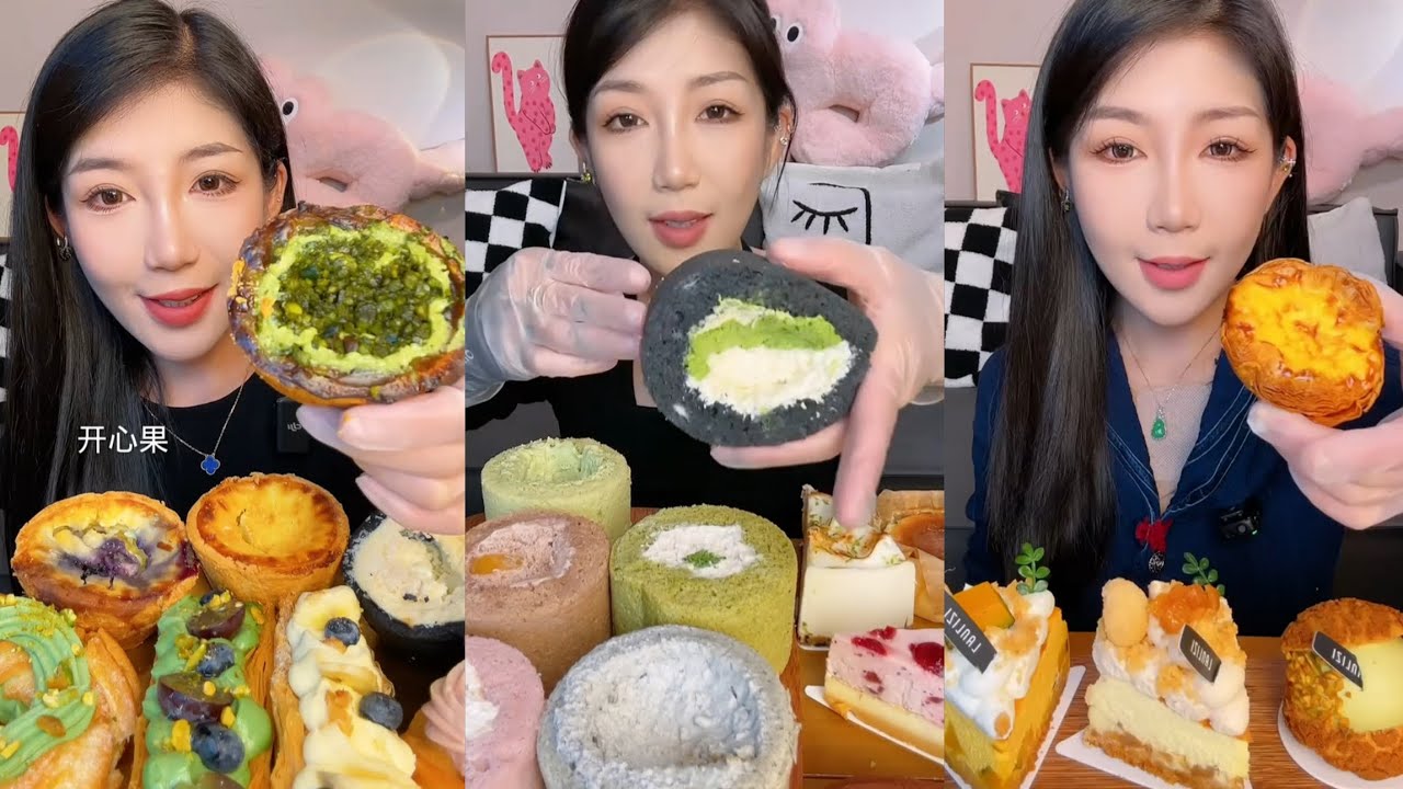 ASMR Eating Cake 🤤🎂 Cream chocolate 🍫 Dessert 🎂 Tiramisu Caramel #tiramisu #cake #creamy 