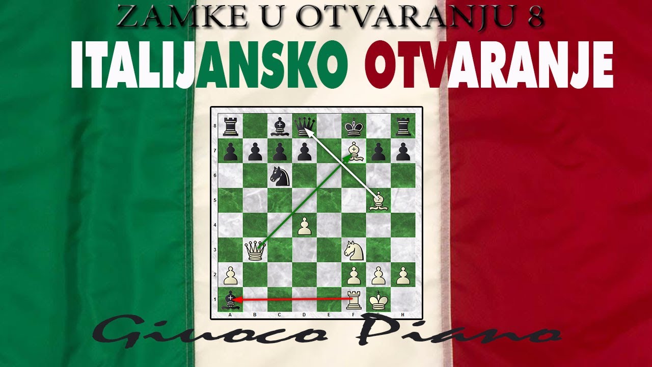 Zamke u otvaranju 8 |  ITALIJANSKO OTVARANJE  | Giuoco Piano |