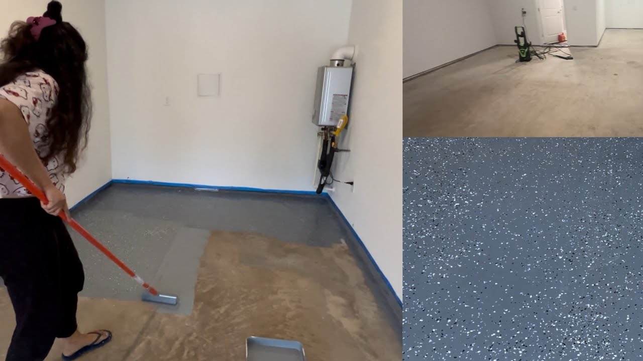 Epoxy Garage Flooring | Step-by-step instructions | DIY | USA Telugu Vlogs