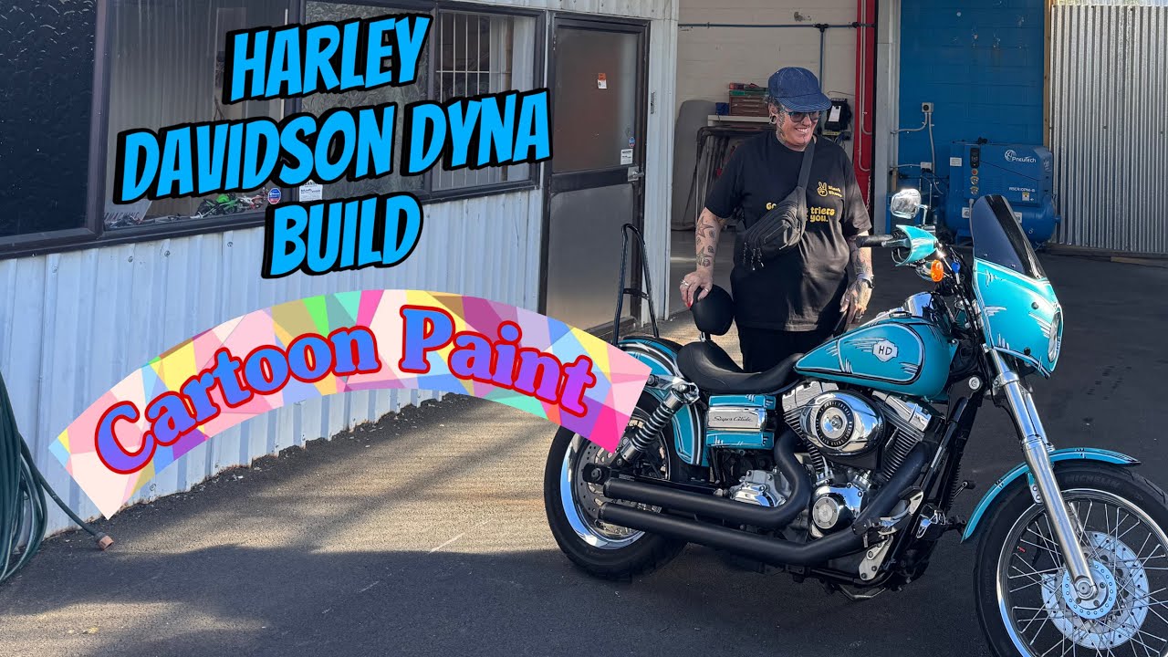Cartoon Paint Job! Harley Davidson Dyna 025