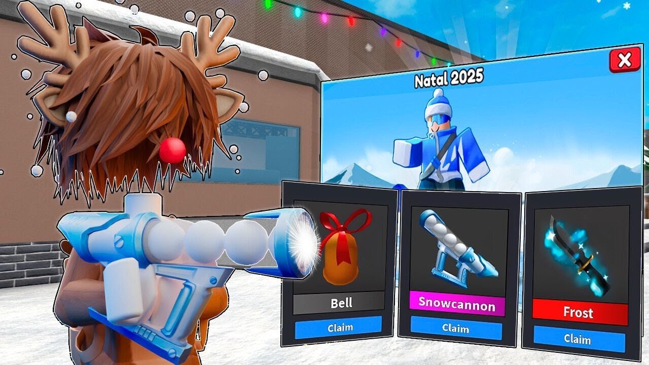 DESBLOQUEANDO TODOS OS ITENS DA ATUALIZAÇÃO DE NATAL DO MM2... (Murder Mystery 2)