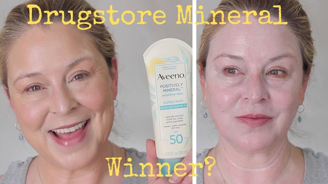 AVEENO - Positively Mineral Sensitive Skin SPF 50 - Demo & Review Hint: Starts off bumpy, but...