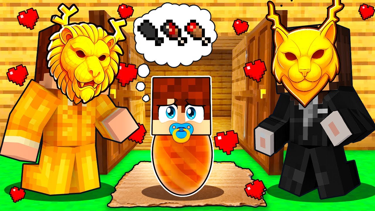ZOSTAŁEM ADOPTOWANY PRZEZ RODZINE VIP w SQUID GAME 3 w Minecraft!