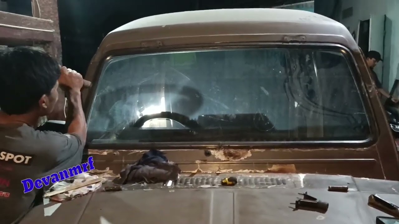 restorasi katana 4x4 part 1 cara membuka kaca depan jimny katana