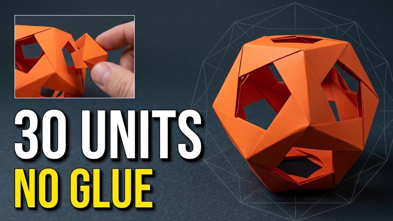 Modular Origami Dodecahedron Instructions (30 units)