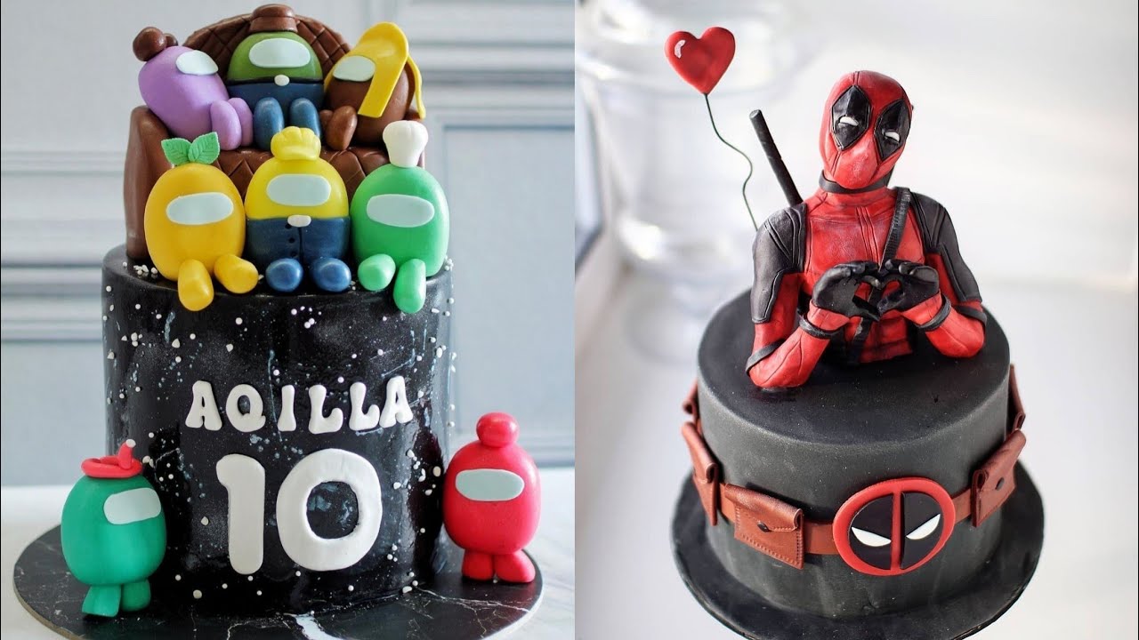 among us (IMPOSTER)cake | COOKING CAKE