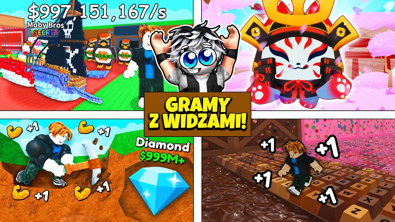🌴GRAMY Z WIDZAMI W R&Oacute;ŻNE GRY NA ROBLOXIE!🌴☀️STEAL A BRAINROT!☀️ #roblox