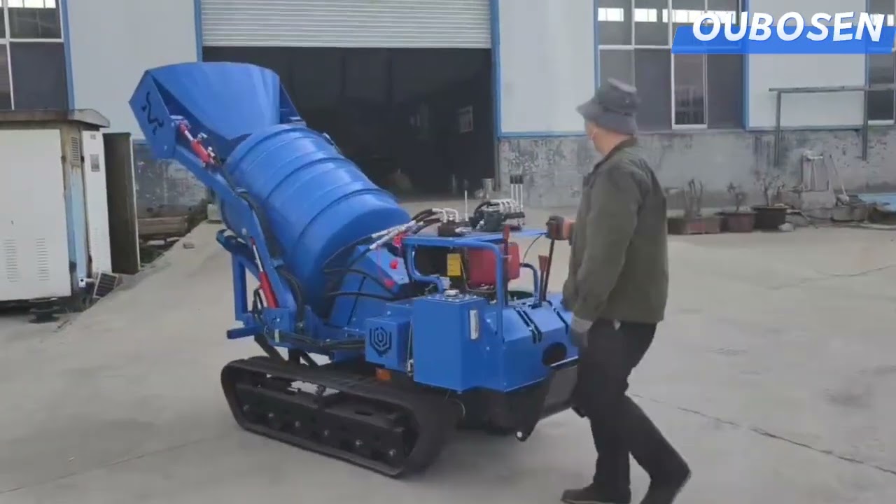 OUBOSEN MINI CONCRETE MIXER 1000L Product Function Demo#mini concrete mixer#machinery #construction