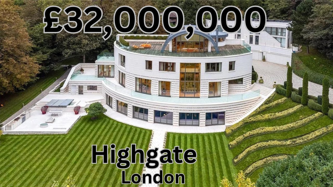 £32,000,000 Highgate Mansion w Pool, Tennis Court, Spa, Gym | London Real Estate