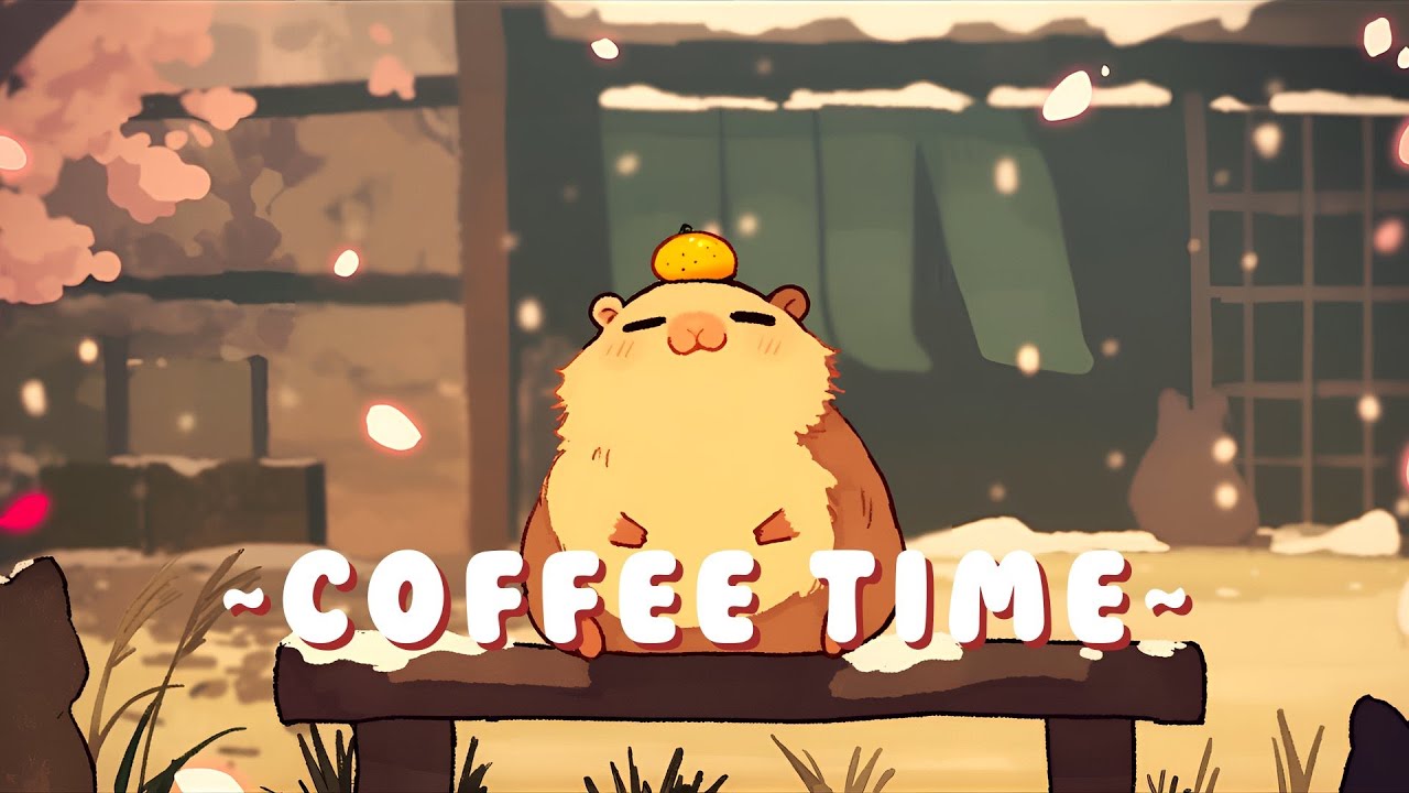 Capybara Beats & Lofi - Cozy Beats for Relaxation ~ Warm Feelings ~ 🌸 ☕