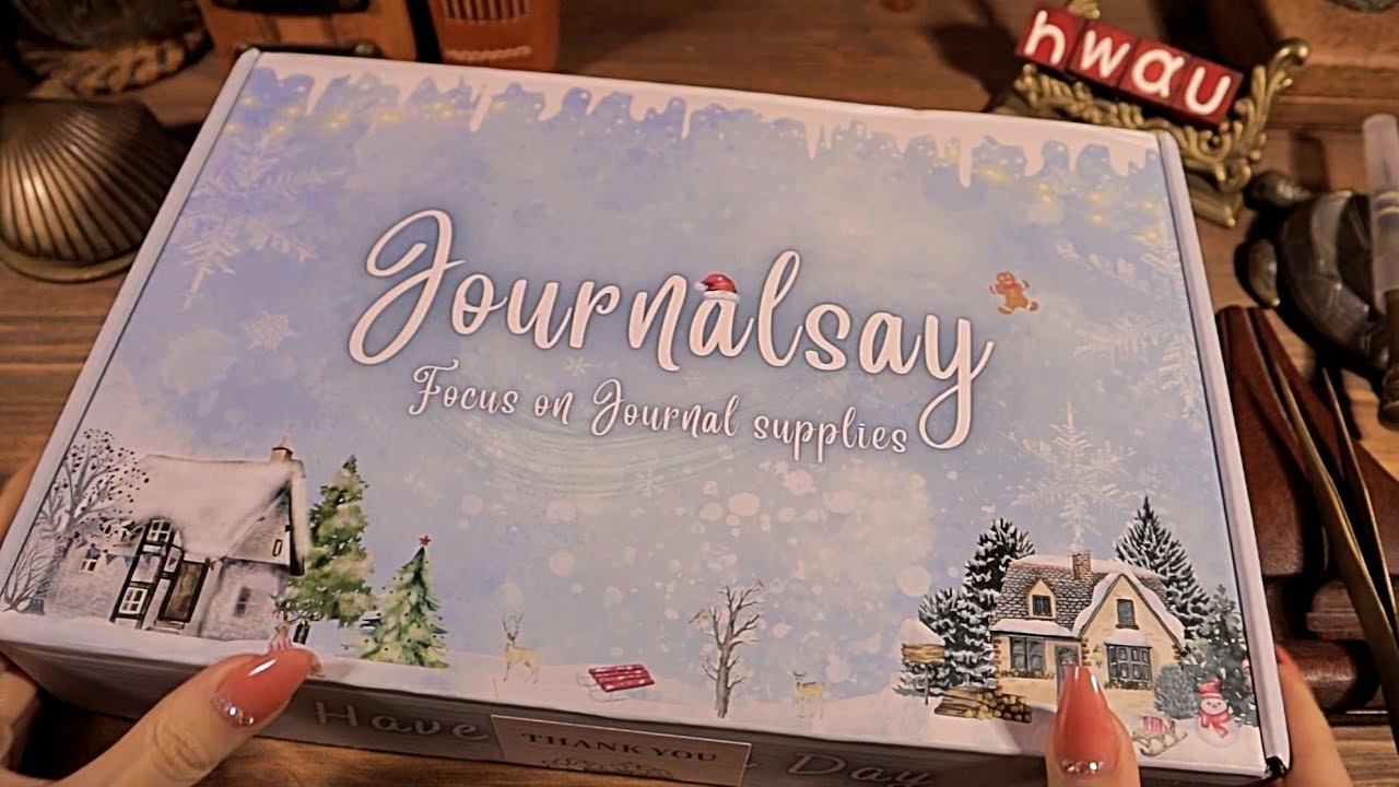 ASMR Journal Unboxing 🦋Journalsay 다꾸템 Stationery Scrapbooking Haul 화유프랑 하울 | hwaufranc 