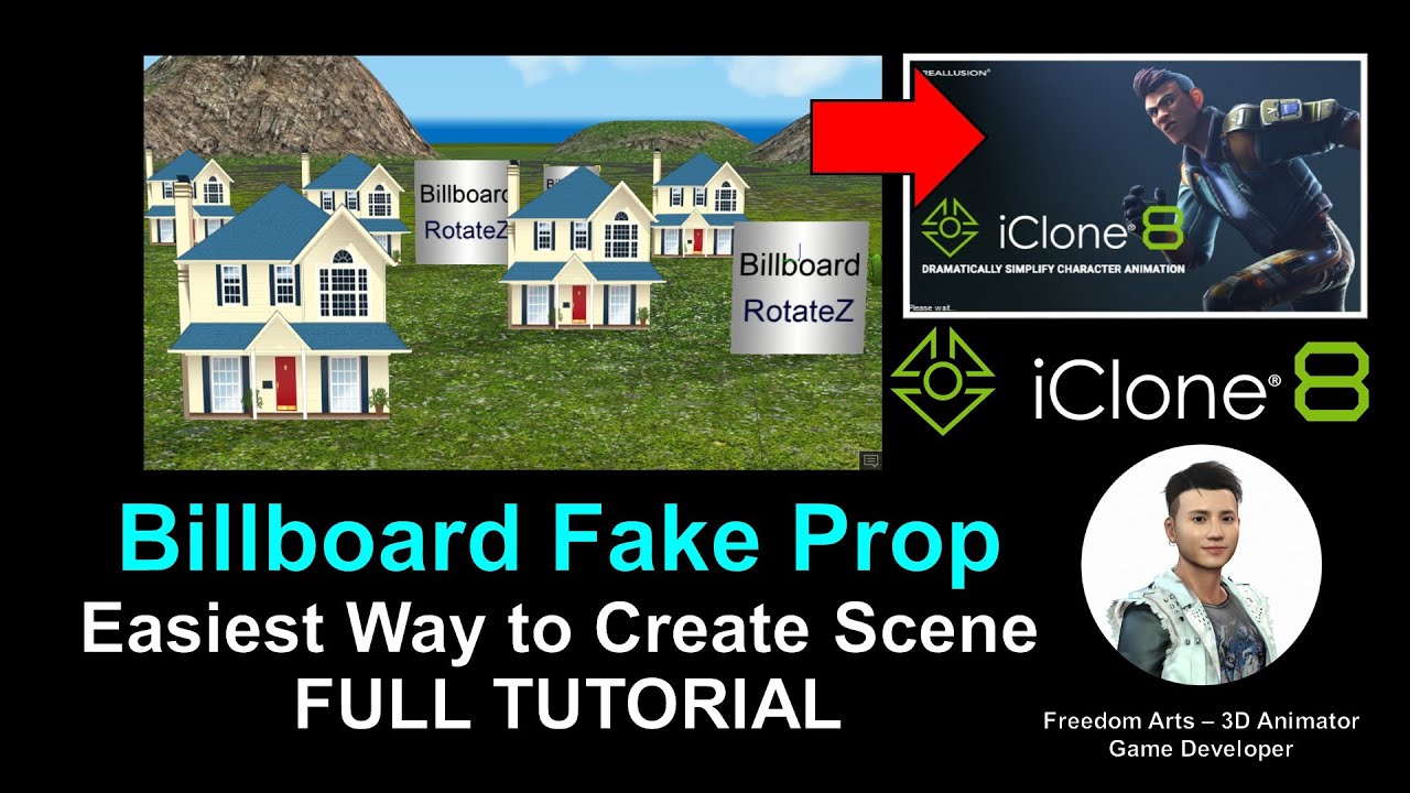 Billboard - Easiest Way Create big Scene - iClone 8 3D Animation Tutorial